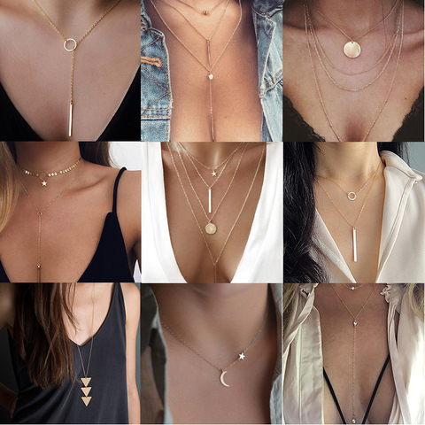 Collier ras du cou en cristal Sexy pour femmes, pendentif lune, bohème, sur le cou, bijoux cadeau ► Photo 1/6