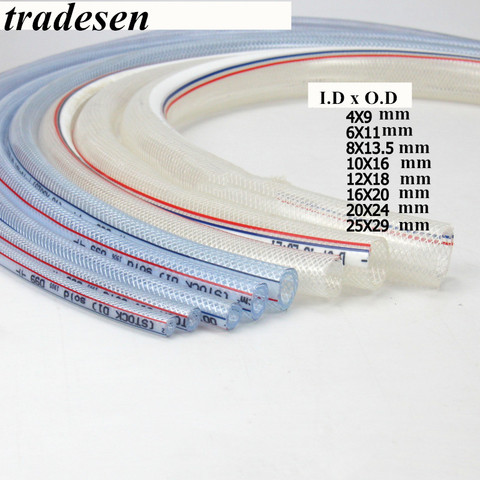 Tuyau en PVC renforcé de fibres tuyau d'irrigation de jardin tuyau souple tuyau d'eau du robinet tuyau de lavage à la maison ► Photo 1/6
