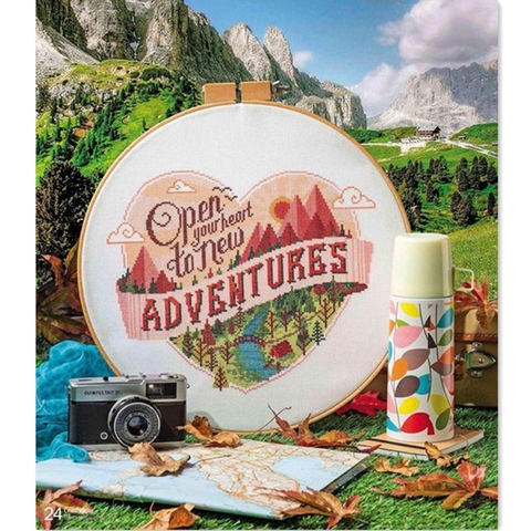 Adventure – paquet de points de croix, ouvrez votre cœur nature morte, fil de coton 18ct 14ct 11ct, broderie, bricolage, couture à la main ► Photo 1/3