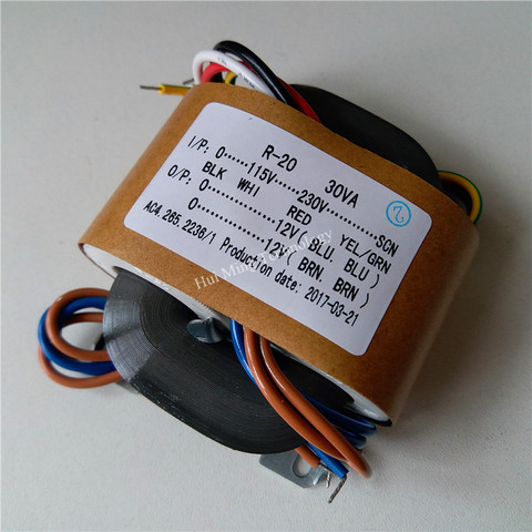 9V 12V 15V 18V 24V transformateur double 12V R Core 115-230V entrée 30VA pour alimentation amplificateur ► Photo 1/1