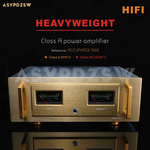 HIFI A60 + pur classe A amplificateur de puissance référence accuphase A60 courant 2SA1943/2SC5200 ou MJL4281A MJL4302 20W * 2 classe AB 200W * 2 ► Photo 1/6