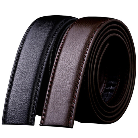 Ceinture automatique en cuir véritable, 3.5cm de large, sans boucle, ceintures pour hommes, haute qualité, nouveau, 8002 ► Photo 1/6