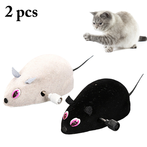 Jouet RC, mécanisme d'enroulement sans fil souris jouet pour chat, chien, jouet de jeu tour, en peluche Rat, mouvement mécanique, livraison directe ► Photo 1/6