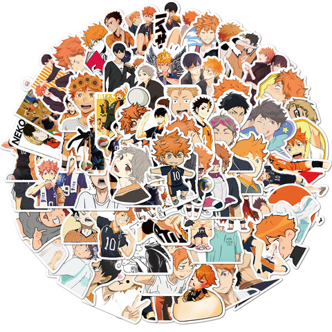 Autocollants dessin animé Haikyuu, 102 pièces, mignons! HinataShoyo kagamatobio, Stickers Haikyu, Scrapbooking pour journal intime planificateur, papeterie d'étudiant, DIY bricolage ► Photo 1/5