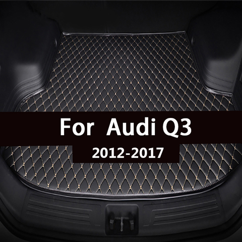 Tapis de coffre de voiture pour Audi Q3 2012 2013 2014 2015 2016 2017, couverture d'accessoires d'intérieur ► Photo 1/6