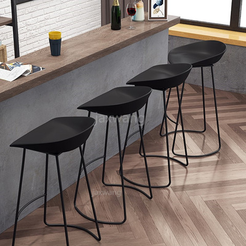 Tabouret de Bar moderne et Simple, pour la maison, chaise de Bar d'europe du nord, dossier créatif ► Photo 1/6