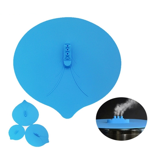 3 pièces/ensemble Silicone vapeur navire Pot couvercles autocuiseur joint Silicone couvercle pour Pan Silicone bouchon de déversement couvercle ► Photo 1/6