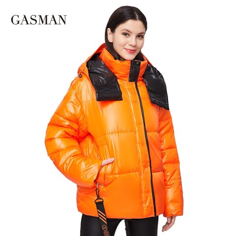 GASMAN – veste à capuche épaisse pour femme, manteau de marque à fermeture éclair, vêtements d'extérieur, couleur unie, collection automne-hiver 2022, 213 ► Photo 1/6