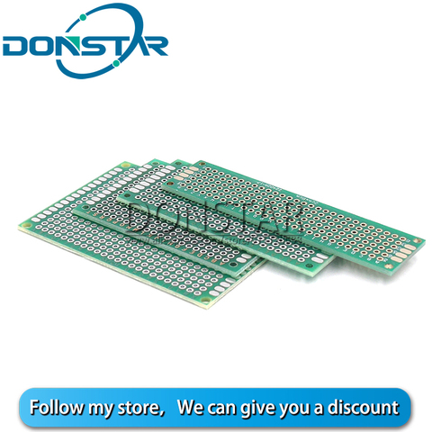 5 pièces 2*8cm 3*7cm 4*6cm 5*7cm Double face Protoboard platine de prototypage de carte PCB universel 2x8 3x7 4x6 5x7 CM 2.54 carte de circuit imprimé de MM ► Photo 1/5