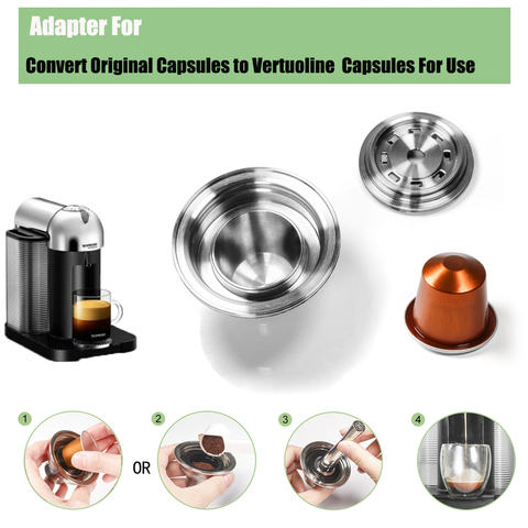 Adaptateur pour convertir les Capsules originales en Capsules Vertuoline pour utilisation Capsule de café ► Photo 1/4