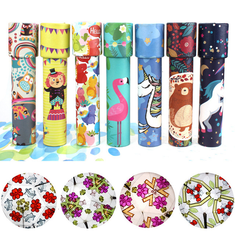 Kaleidoscopes-jouets éducatifs pour enfants, à Rotation extensible et réglable, jouets éducatifs de monde de couleurs aléatoires ► Photo 1/6