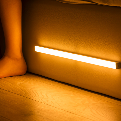Plutus-quinn LED veilleuse capteur de mouvement sans fil USB Rechargeable 20 30 40 50cm lampe de nuit pour armoire de cuisine lampe de garde-robe ► Photo 1/6