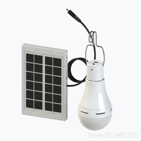 Ampoule solaire Portable à 12 LED, avec panneau solaire, éclairage d'urgence, luminaire d'extérieur, idéal pour un jardin ► Photo 1/6