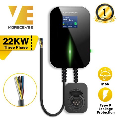 32A Triphasé EV Station murale de recharge chargeur  pour véhicule électrique EVSE Wallbox  avec prise de Type 2 Norme IEC 62196-2 pour Audi MINI Cooper Volkswagen ► Photo 1/6