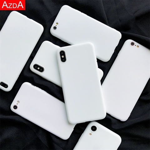 Coque de téléphone portable en Silicone TPU, étui blanc mat pour Huawei P20 Lite P30 P10 P9 P8 P40 Mate 10 20 30 Lite Pro Nova 3 3i 5t P Smart 2022 ► Photo 1/6