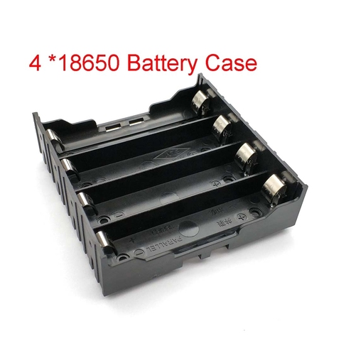 Haute qualité 18650 batterie support de la boîte Batteries boîtier pour 4 pièces 18650 en parallèle 3.7V pôle noir pour soudure ► Photo 1/6