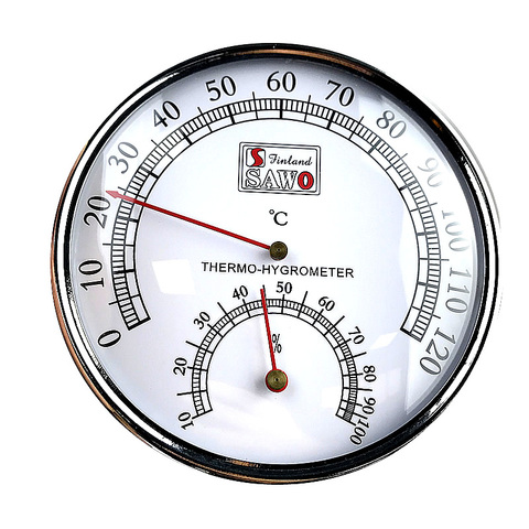 Thermomètre de Sauna à coque métallique, thermomètre de Sauna à vapeur, hygromètre, utilisé pour l'intérieur et l'extérieur ► Photo 1/6