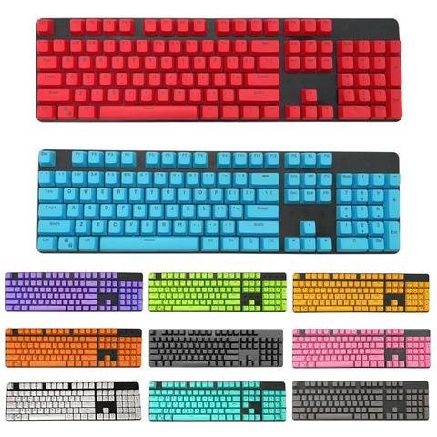 104 pièces PBT universel rétro-éclairé clé capuchon Keycaps pour cerise mécanique clavier Keycap ensemble remplacer 87/104 clé ► Photo 1/6