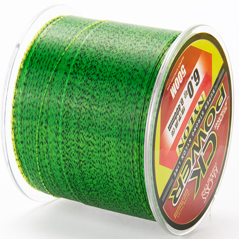 500m Invisible carpe pêche Camouflage Nylon caoutchouc fil ligne Super forte moucheté coulant pour la pêche ► Photo 1/6