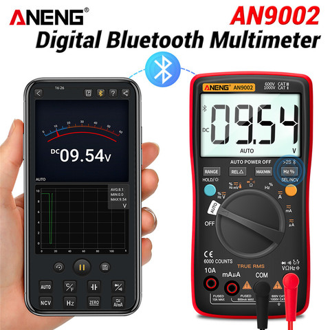 ANENG AN9002 True RMS numérique professionnel 6000 comptes Bluetooth Multimetro AC/cc testeur de tension de courant multimètre à portée automatique ► Photo 1/6