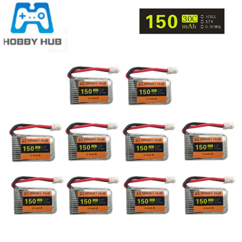 10 pièces H36 3.7v 150mah 30C Pour Eachine E010 E010C E011 E013 F36 NH010 Batterie RC Quadrirotor pièces De Rechange 3.7v Batterie LIPO ► Photo 1/1