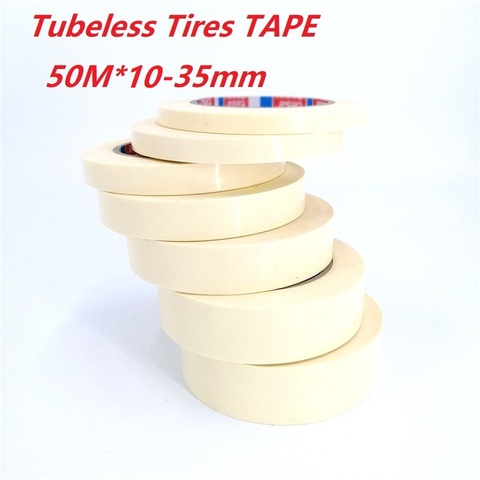 Ruban de jante Tubeless pour vélo, 50 mètres, 10/12/15/20/25/30/35mm, pour BMX, vtt, vélo de route et de montagne ► Photo 1/2