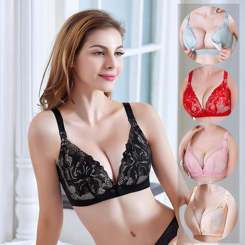 Soutien-gorge d'allaitement pour femme enceinte, sous-vêtements sexy, lingerie pour mère, en dentelle de grande taille ► Photo 1/6