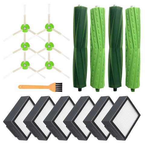 Kit de remplacement pour aspirateur Robot, brosses latérales et rouleaux et filtres Hepa pour Robot Robot iRobot Roomba i7 + E5 E6, pièces de rechange ► Photo 1/6