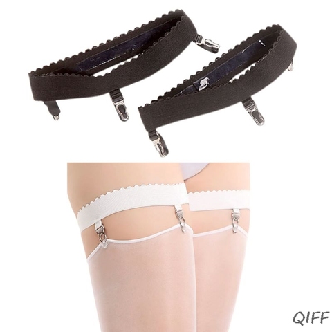 Ceinture de jarretelles pour femmes | Élastique antidérapant jambes jarretelles de bas de cuisse avec Clip ► Photo 1/6