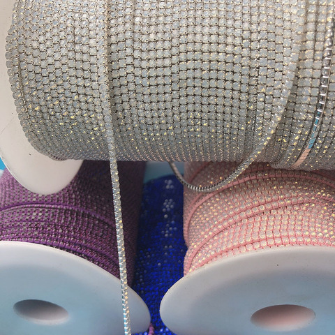 Ss6 strass tasse chaîne opale couleur base, mode bijoux à bricoler soi-même cristal garniture accessoires, haute qualité opale oeuf nouvelles couleurs coudre sur ► Photo 1/6