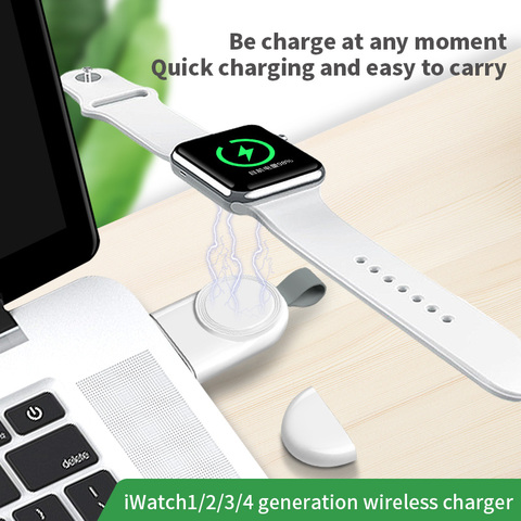 Station de Charge sans fil Apple Watch 2W, pour iWatch série 4 3 2 1, Mini câbles USB portables, Station de Charge pour iPhone ► Photo 1/6