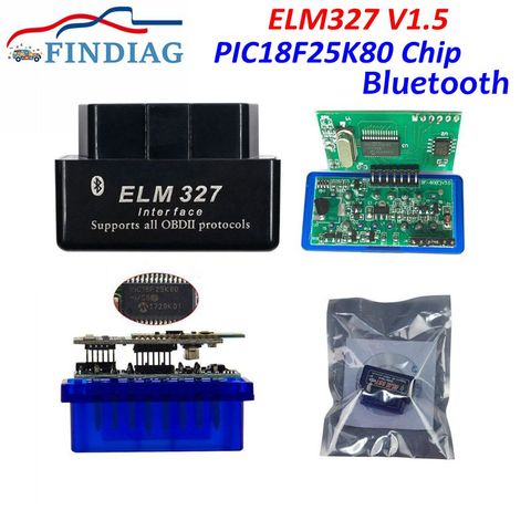 Interface de Diagnostic pour voiture, 1 pièce, ELM327 V1,.5, 2pcb, Android / Symbian/PC, Bluetooth, tous les protocoles OBD2 ► Photo 1/6