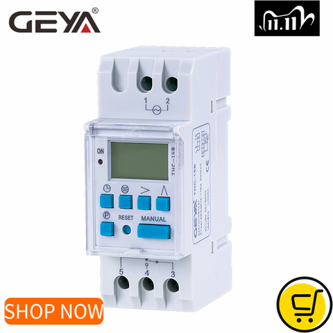 GEYA-interrupteur de minuterie astronomique, écran LCD, 16A 20A 30A, 110-220V, pour contrôle de la synchronisation ► Photo 1/6