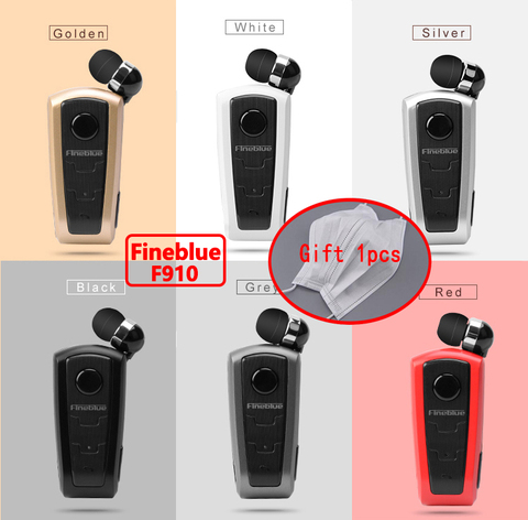 Fineblue – écouteurs sans fil Bluetooth V4.0 pour Smartphones F920, oreillettes intra-auriculaires, alerte de vibration, Clip d'usure, mains libres, d'origine, F910 ► Photo 1/6