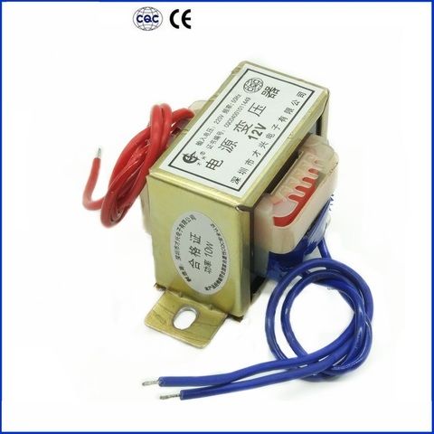 Transformateur électrique en cuivre, tension 6V, 9V, 12V, 15V, 18V, 24V, 36V, 48V, sortie 10W EI 220/380V, 50Hz-60Hz ► Photo 1/1