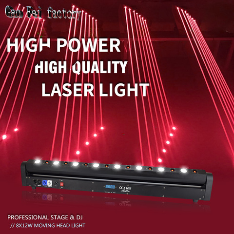 Lumière Laser rouge Dj 8 yeux Lyre lavage tête mobile effet Laser Disco montre avec faisceau de couleur unique ambre pour la fête de la barre de Club de scène ► Photo 1/6