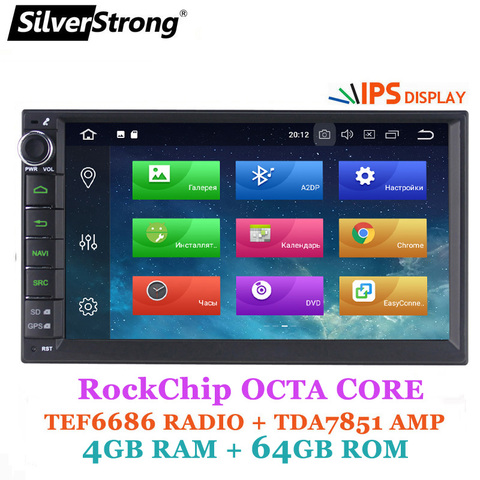 SilverStrong 2DIN voiture Android10-9.0 DVD Radio universelle IPS multimédia autoradio Gps 2din option de Navigation 2G 707x3-x5 ► Photo 1/6