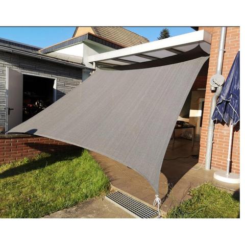 Pare-soleil carré, auvent en tissu oxford, imperméable, voile d'ombrage solaire, pour balcon d'extérieur, jardin, randonnée, 3x3m ► Photo 1/6