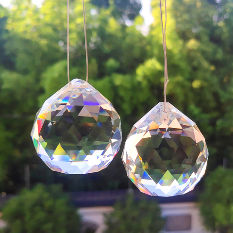 40MM boule de cristal cristal clair prismes Suncatcher lustre cristaux pendentifs accessoires bricolage perle rideau suspendus ornement 1PC ► Photo 1/6