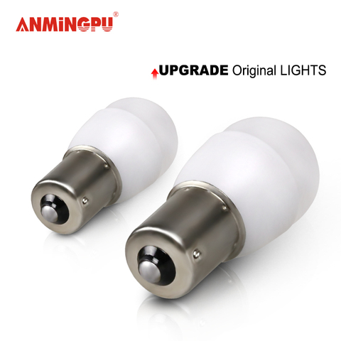 Anmingpu – 2 ampoules de signalisation de voiture, P21W, Led Ba15s 1156 Bau15s BAY15D 1157, LED P21/5W PY21W 3030SMD, clignotant et Stop 12V ► Photo 1/6