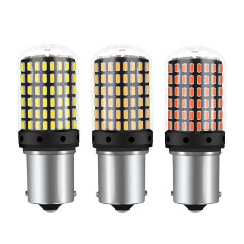 GZKAFOLEE – ampoule Led 2800Lumen 7507 sans erreur, 1 pièce, ampoule de clignotant avant et arrière P21W PY21W jaune ambre 3014 Chipset 144SMD 18W ► Photo 1/6