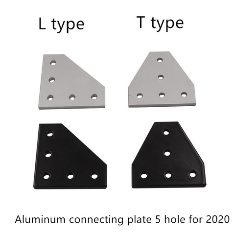 Plaque de joint 5 trous, plaque de joint à 90 degrés support d'angle bande de connexion pour profil en aluminium 2022 1 pièce ► Photo 1/3