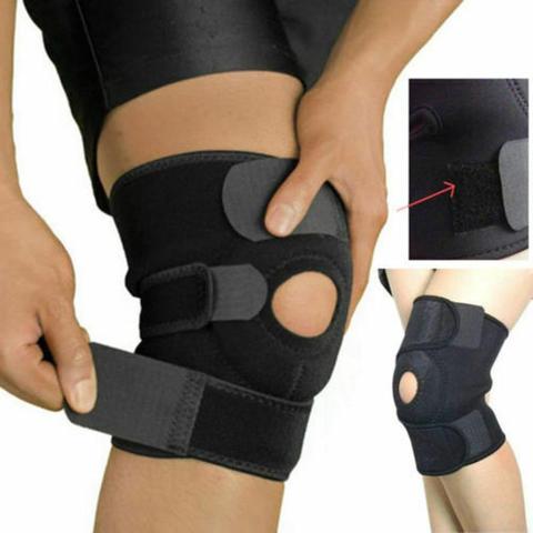 1pc réglable genouillère soutien manchon rotule stabilisateur protecteur enveloppement pour l'arthrite ménisque déchirure course sport genouillères ► Photo 1/6