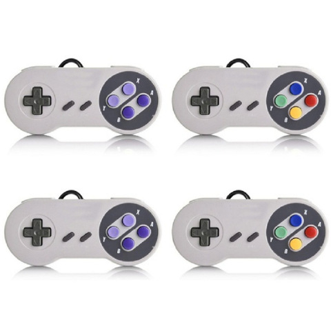 2 pièces USB 2.0 PC manette filaire contrôleur de jeu Joystick Joypad contrôleur de jeu SNES manette de jeu pour Windows PC MAC contrôle de l'ordinateur ► Photo 1/6