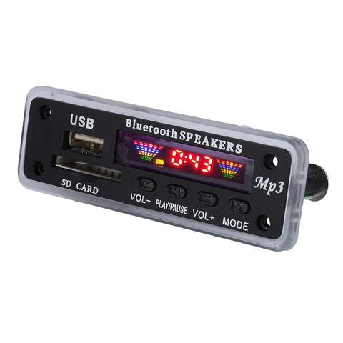 Haut-parleur de voiture lecteur MP3 AUX USB SD FM Radio sécurité carte numérique sans fil Bluetooth 5.0 Module de décodeur MP3 ► Photo 1/6