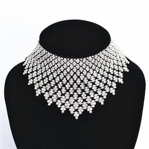 Collier de mariage, bijoux en cristal de mariée, accessoires exagérés de luxe pour le bal des femmes H94239 CORUIXI ► Photo 1/6