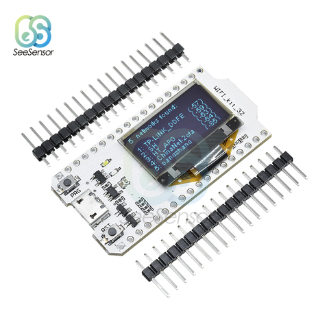 Panneau de développement Internet pour Arduino, écran numérique OLED bleu de 0.96 pouces ESP32 Bluetooth WIFI Kit 32 Module CP2102 ► Photo 1/6