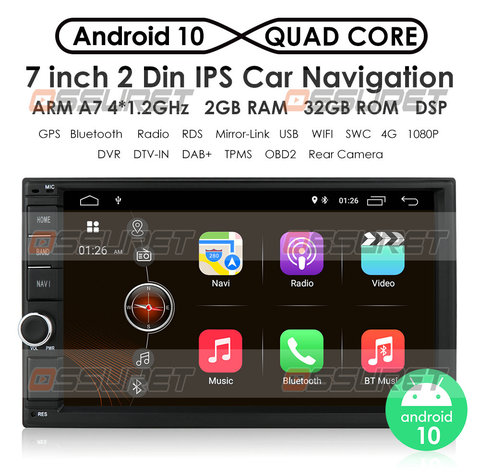 Autoradio android, 2-Din, lecteur multimédia, GPS, pour voiture Nissan, qashqai, juke, Paladin, Frontier, Pathfinder, Patrol, Terrano, Versa, micro, Murano, PC ► Photo 1/6