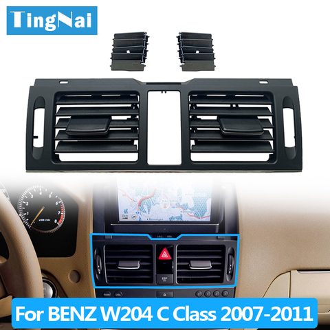 Ensemble de grilles d'aération pour Mercedes Benz classe C C180 C200 220 230 260 C300 350 2007-2011, pour climatiseur, Console LHD RHD W204 ► Photo 1/6