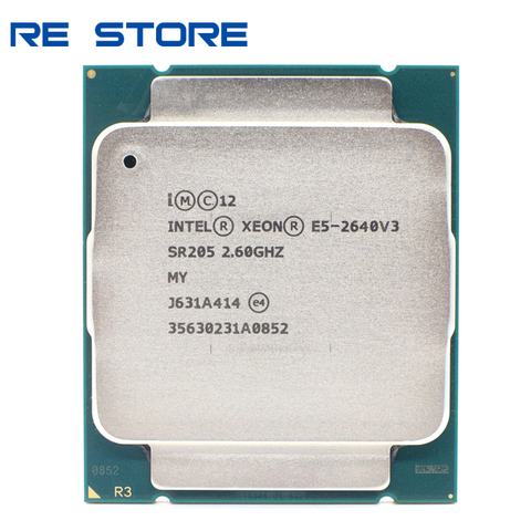 Utilisé Intel Xeon E5 2640 V3 Processeur SR205 2.6Ghz 8 Core 90W Socket LGA 2011-3 CPU E5 2640V3 ► Photo 1/2